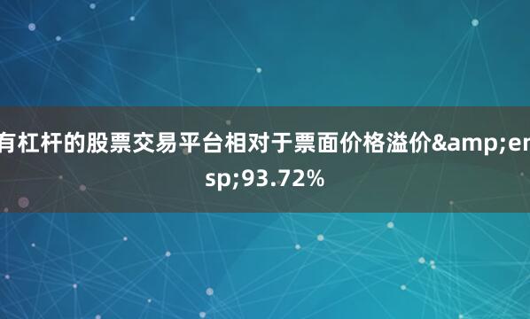 有杠杆的股票交易平台相对于票面价格溢价&ensp;93.72%